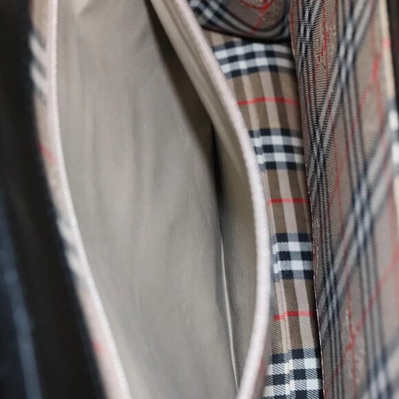 BURBERRY Shoulder Bag Leather Black Auth MY280 - Picture 10 of 16